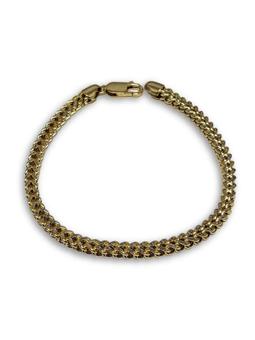 Bracelet Franco 4mm Coupe Diamond Cut en or 10K - orquebec
