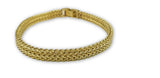 Bracelet Franco double maille style unique en or 10 k Italien 7mm - orquebec