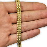 Bracelet Franco double maille style unique en or 10 k Italien 7mm - orquebec