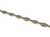 Bracelet Greek design 2 tons en or 10K Coupe Diamond Cut - orquebec