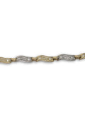 Bracelet Greek Design 2 tons en or 10K Coupe Diamond Cut - orquebec