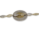 Bracelet Greek design 2 tons en or 10K Coupe Diamond Cut - orquebec