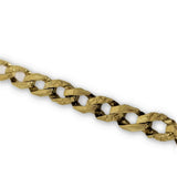 Bracelet hexagonale style nugget et polie en or 10k 7mm - orquebec