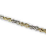 Bracelet infini 2 tons en or 10k avec zircon pour elle - orquebec