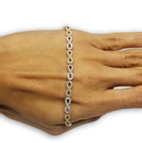 Bracelet infini 2 tons en or 10k avec zircon pour elle - orquebec