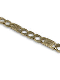 Bracelet Medusa 10mm en or 10k Coupe Diamond Cut - orquebec