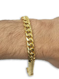 Bracelet Miami Cuban Link 9.5mm en or 10k Italien Boomber - orquebec