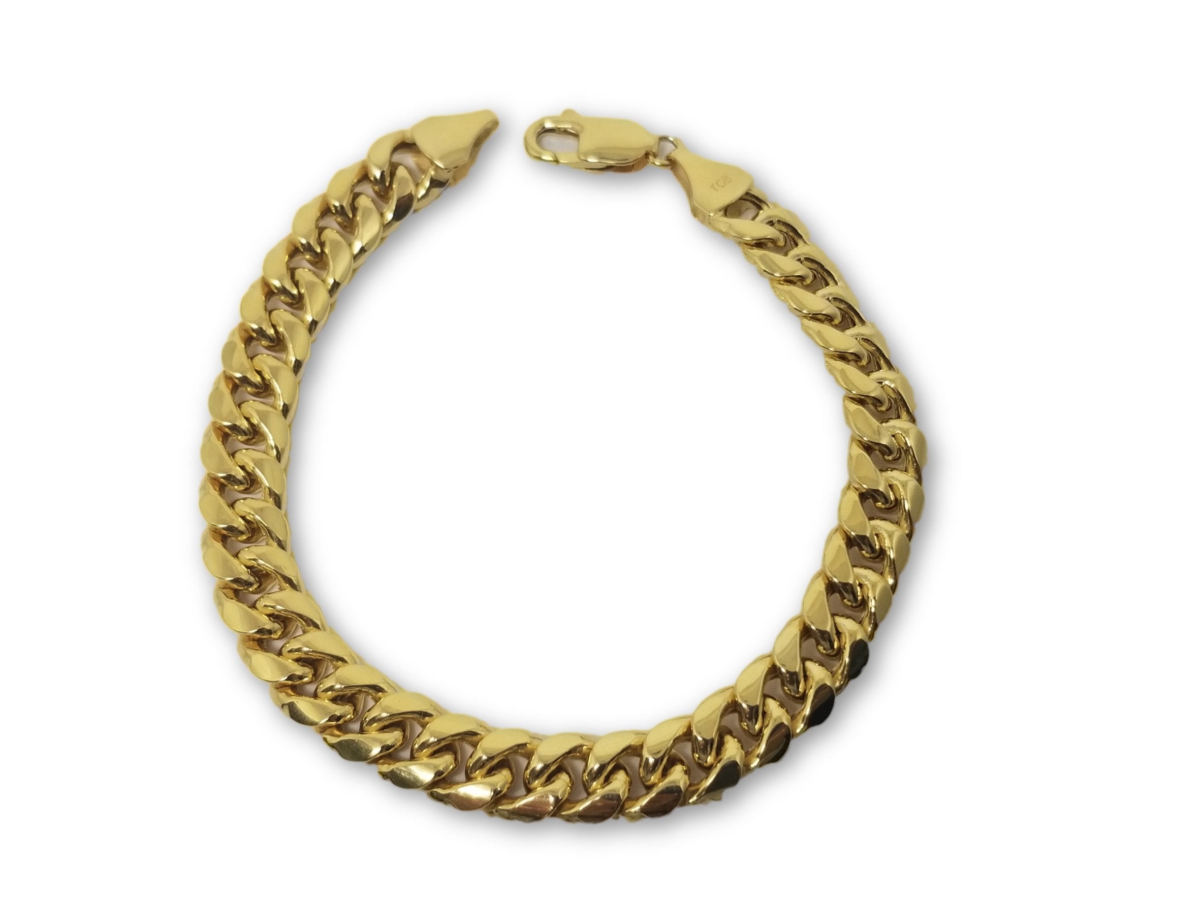 Bracelet Miami Cuban Link 9.5mm en or 10k Italien Boomber - orquebec