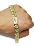 Bracelet Nugget Scareface 11mm coupe Diamond cut en or 10k - orquebec