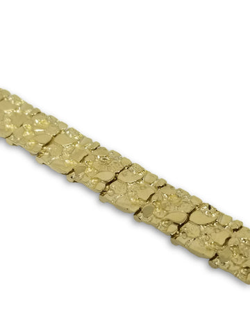Bracelet Nugget Scareface 11mm coupe Diamond cut en or 10k - orquebec