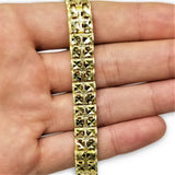 Bracelet spicky en or 10k coupe diamond cut 10mm - orquebec