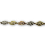 Bracelet Versace 3 tons en or 10K Coupe Diamond Cut 5.5mm - orquebec