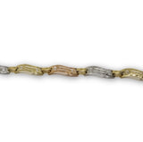 Bracelet Versace 3 tons en or 10K Coupe diamond Cut - orquebec