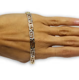 Bracelet Versace 3 tons Large en or 10K 6mm - orquebec