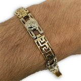 Bracelet Versace en or 2 tons 10k G lock 9.5mm - orquebec