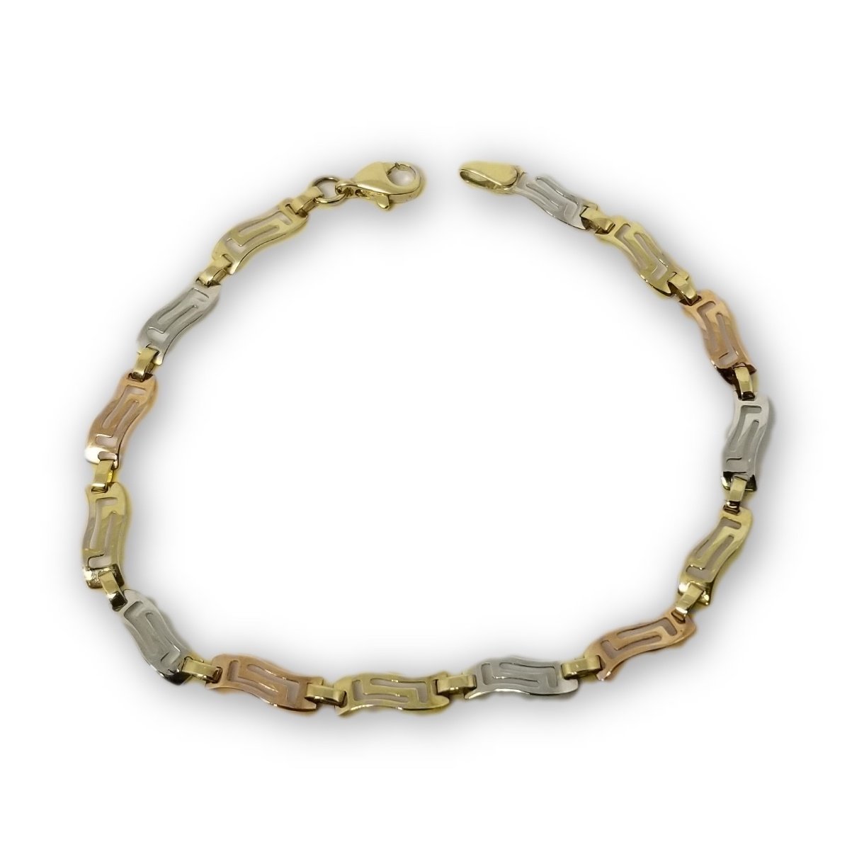 Bracelet Versace jaune , rose et blanc  en or 10K - orquebec