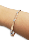 Bracelet8 en or rose 10K / Bangle8 in 10K rose gold - orquebec