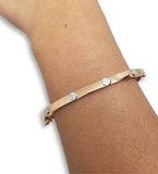 Bracelet8 en or rose 10K / Bangle8 in 10K rose gold - orquebec