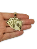 Carte de jeux Flush en or 10k Diamond Cut - orquebec