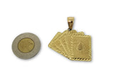 Carte de jeux Flush en or 10k Diamond Cut - orquebec