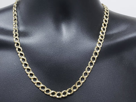Chaine Casting Gourmette Curb Diamond Cut | New 10K Gold Chain For Him-Gold Custom