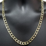 Chaine en or 10K casting coupe diamant a maille carr?©e MGC-046 | Diamond cut chain in 10K gold square link-Gold Custom