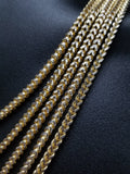 Chaine Franco 4MM Coupe Diamond Cut 10K Italien | Men's Franco Chain 4MM Diamond Cut Necklace in 10kt Yellow Gold-Gold Custom