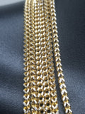 Chaine Franco en or 10K 3MMCoupe Diamond Cut Pour Lui semi solid | Franco Chain For Him 3MM in Yellow Gold 10kt Diamond Cut Necklace semi solid-Gold Custom