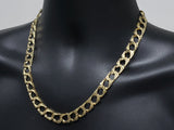 Cha?®ne gourmette coupe diamant 10K Nouveaut?© | Diamond Cut Chain in gold 10K new for men-Gold Custom