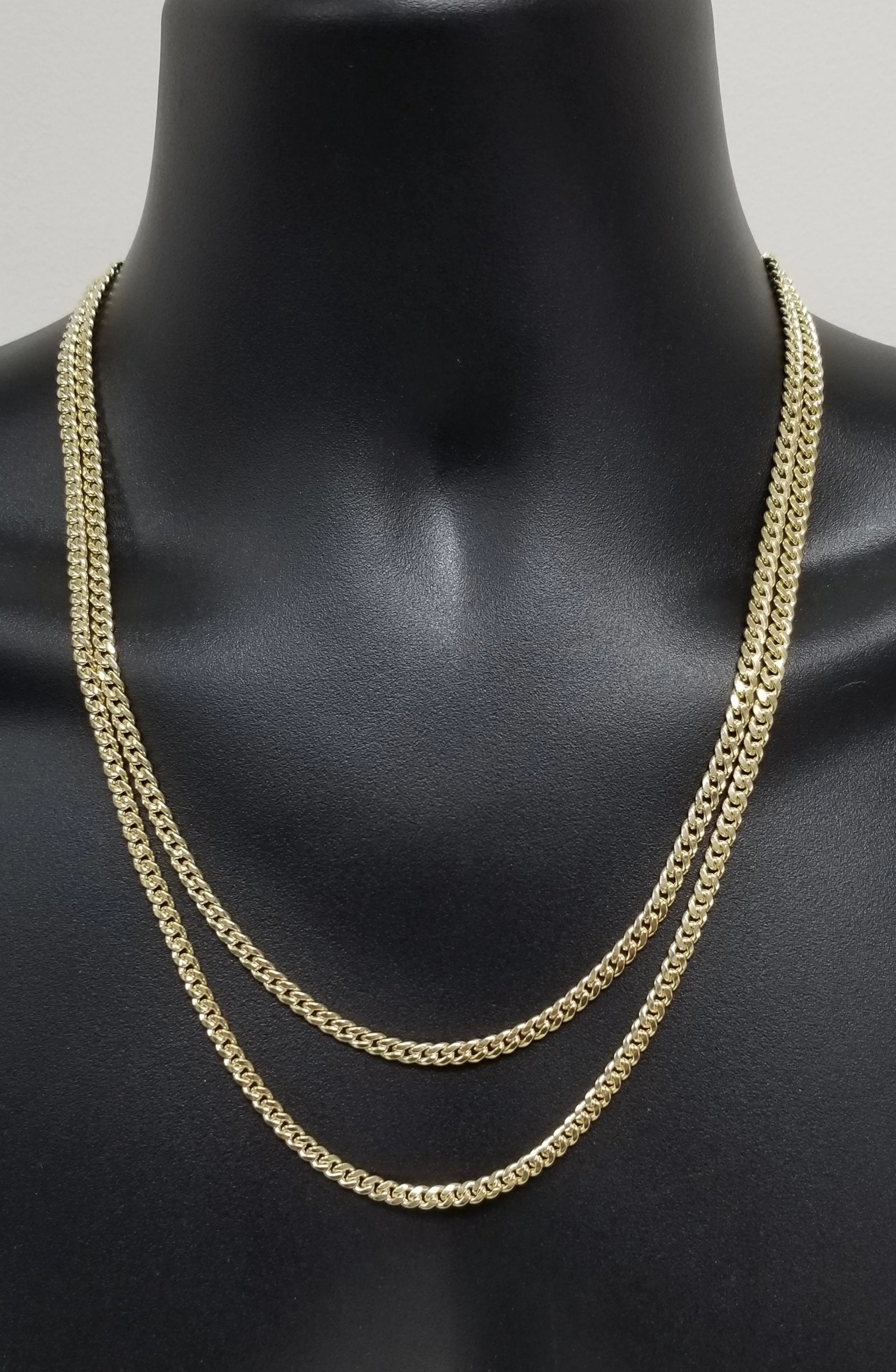 Chaine Miami Cuban Link 4.5mm en or 10k Italien | Miami Cuban Link Chain for Men 4.5mm Italian Yellow Gold 10k MC45-Gold Custom