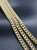 Chaine Miami Cuban Link 4mm en or 10k Italien | Miami Cuban Link Chain for Men 4mm Italian Yellow Gold 10k MC40-Gold Custom