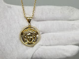 Chaine torsade en or 10 karat + Medaillon versace en or 10 karat - orquebec