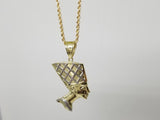 Chaine Torsade en or 10 karat + N?©fertiti en or 10 karat - orquebec
