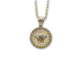 cha?®ne torsade en or 10k + m?©daillon versace 2019 en or 10k - orquebec