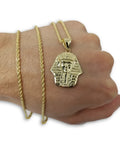 Chaine torsade en or 10k + Pharaoh en or 10k - orquebec