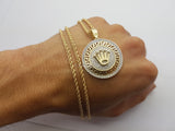 Collier Masst en or 10 karat style versace - orquebec