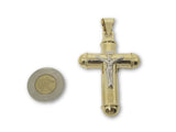 Croix jesus en or 10k Style bullet GCP-805 - orquebec