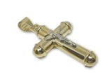 Croix jesus en or 10k Style bullet GCP-805 - orquebec