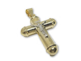 Croix jesus en or 10k Style bullet GCP-805 - orquebec