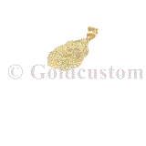 Pendatif Nugget NUG-002 en or 10 karat crystaliser moyen - orquebec