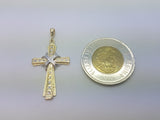 High Polish 10K Gold Crossley Charm Pendant - orquebec