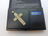 High Polish 10K Holy Cross Religious Charm Pendant - orquebec