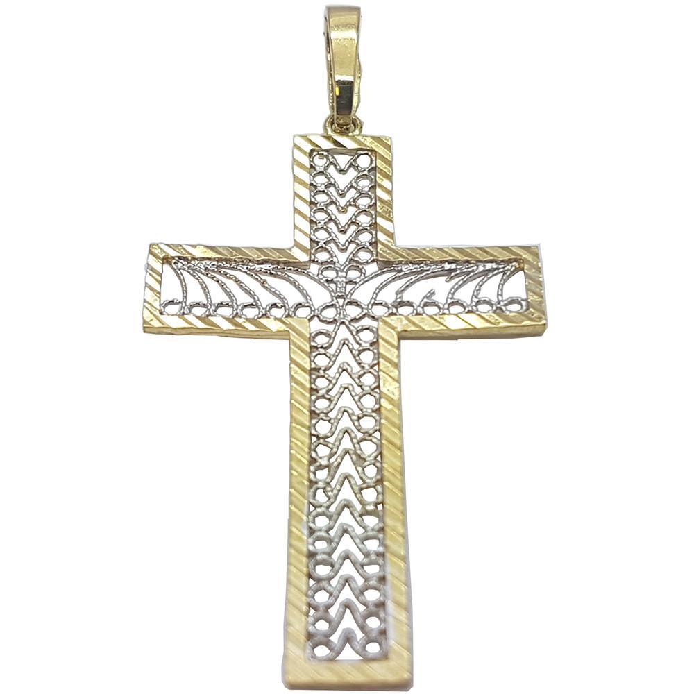 High Polish 10K Kerestes Cross Pendant - orquebec