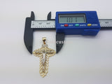 High Polish Gold 10K Kresta Crucifix Pendant - orquebec