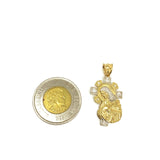 Jesus Praying en or jaune et blanc en or 10 karat Gold - orquebec