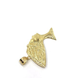 Left Side Face of Nefertiti Queen 10K Yellow Gold Pendant - orquebec