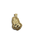 Main en pri??re style Miami cuban Link en or 10k