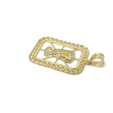 Medaillon cuban link Egyptien en or 10 karat - orquebec