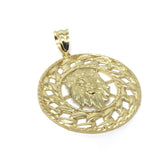 Medaillon Cuban Lion en or 10 karat diamond cut - orquebec