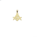 Medaillon Free Mason FMP-003 en or jaune diamond cut 10kt - orquebec